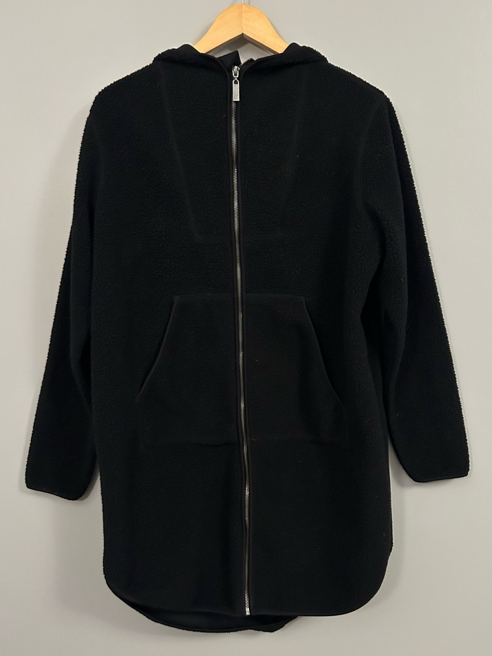 Soyaconcept Black Hooded Zip-Front Women's Sweater Coat Small